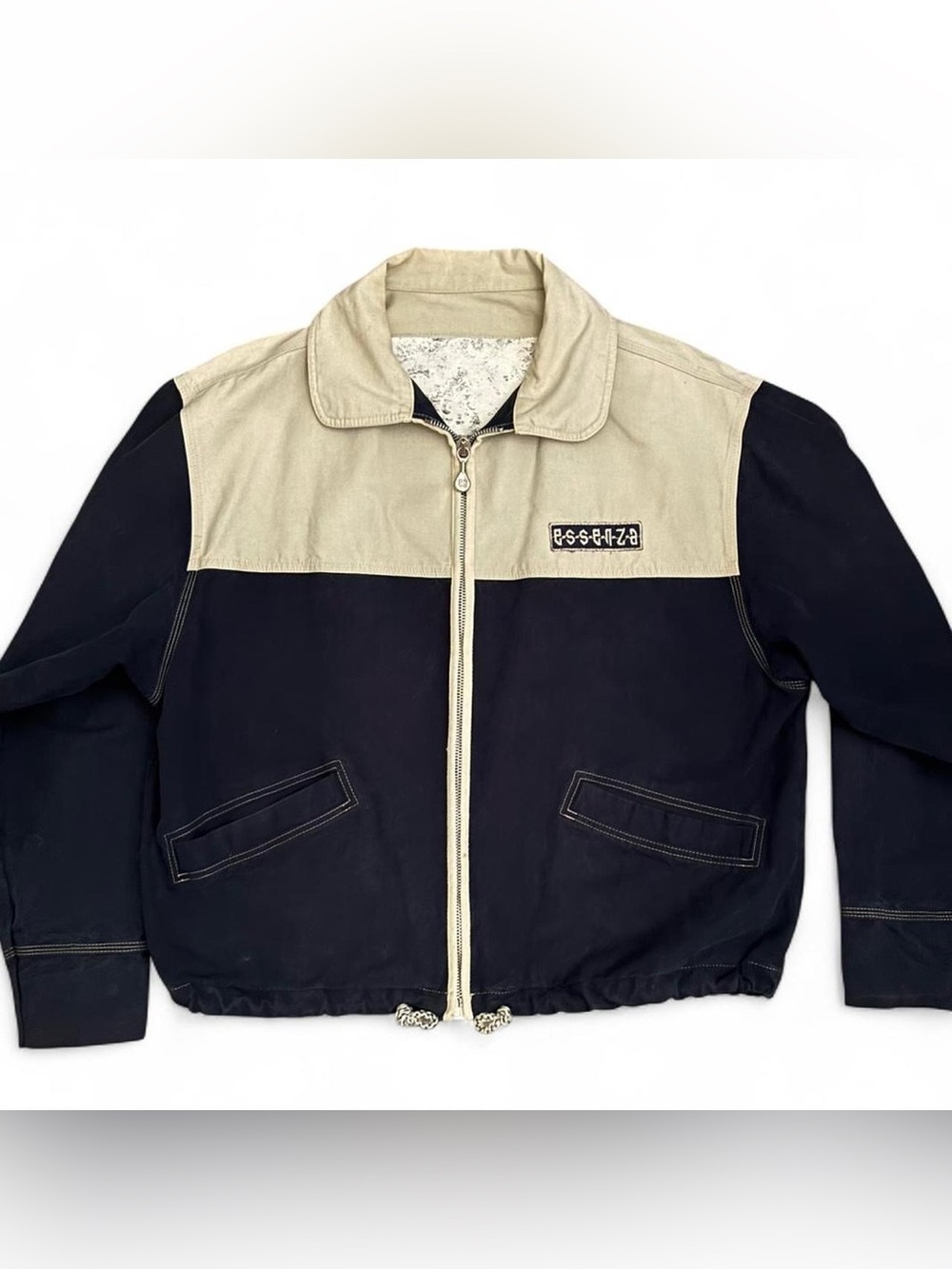 Vintage 90s/ Y2K Essenza Bomber Jacket, Size Large, Euro Moto Streetwear